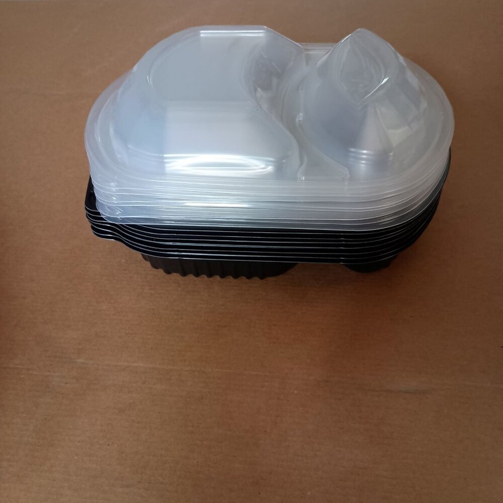 reusable meal prep plastic food storage containers 9 trays with lids